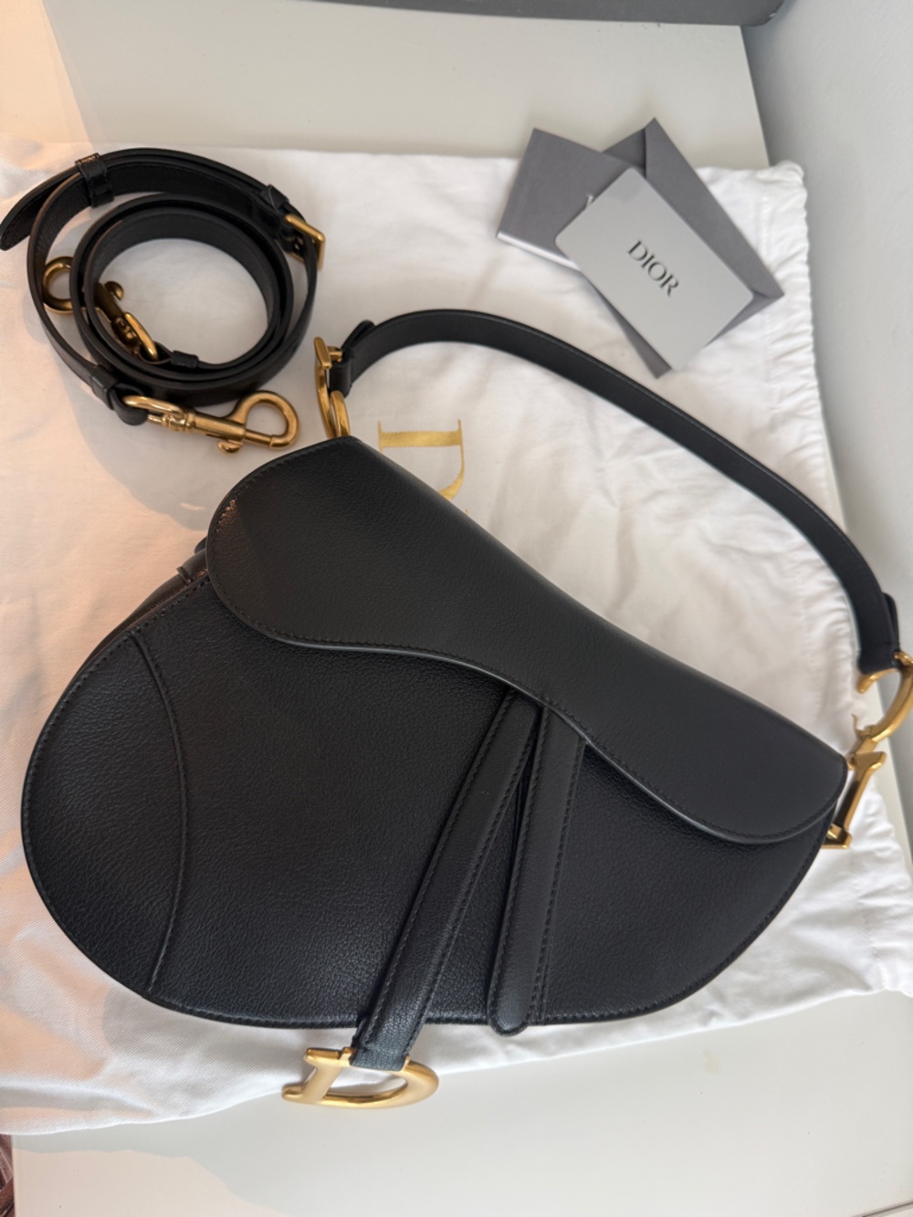 Dior Saddle Bag Black Goatskin - Picture 2 of 11